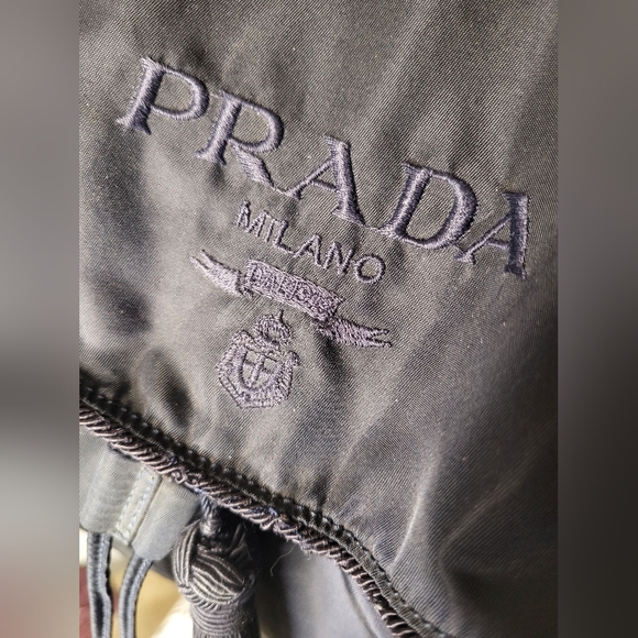 EUC PRADA Vintage Tessuto Nylon Vela Rucksack Backpack - Picture 3 of 9